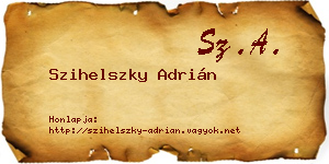 Szihelszky Adrián névjegykártya