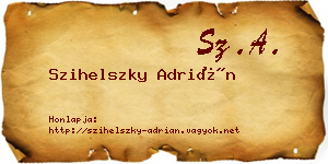 Szihelszky Adrián névjegykártya