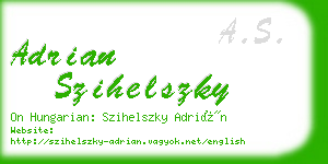 adrian szihelszky business card